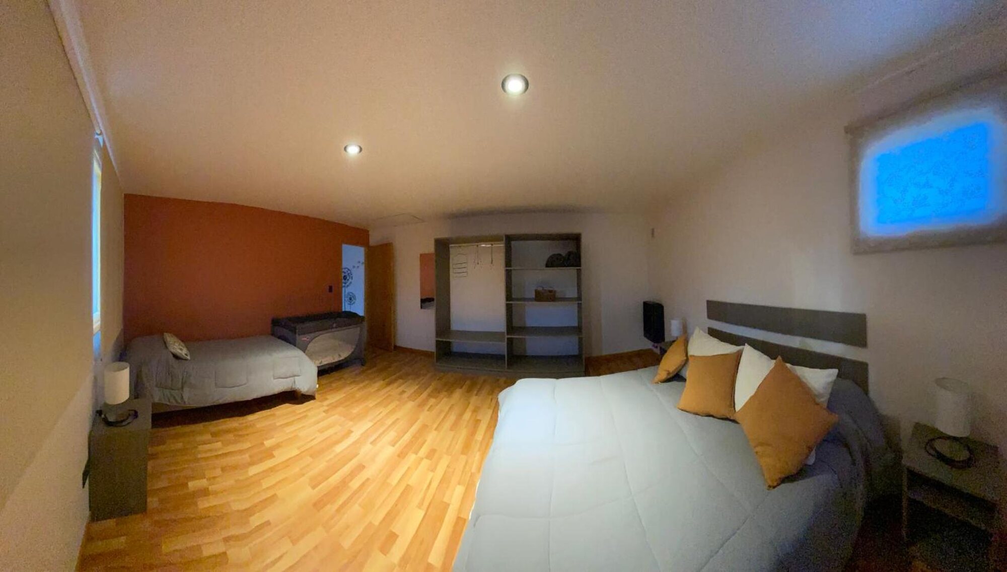 Bedroom with a double bed